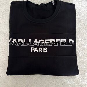 Karl Lagerfeld Black Sweatshirt with White Logo